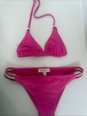 Sundek Vibrant Pink Triangle Bikini Set👙